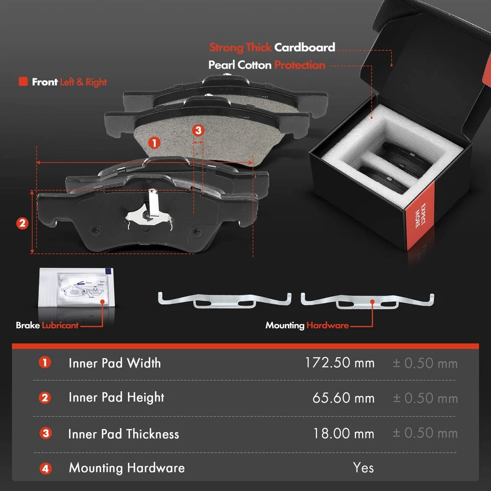 8 передних дисковых роторов и колодок + суппорт для Chrysler Voyager Dodge Grand Caravan - Изображение 2 из 4