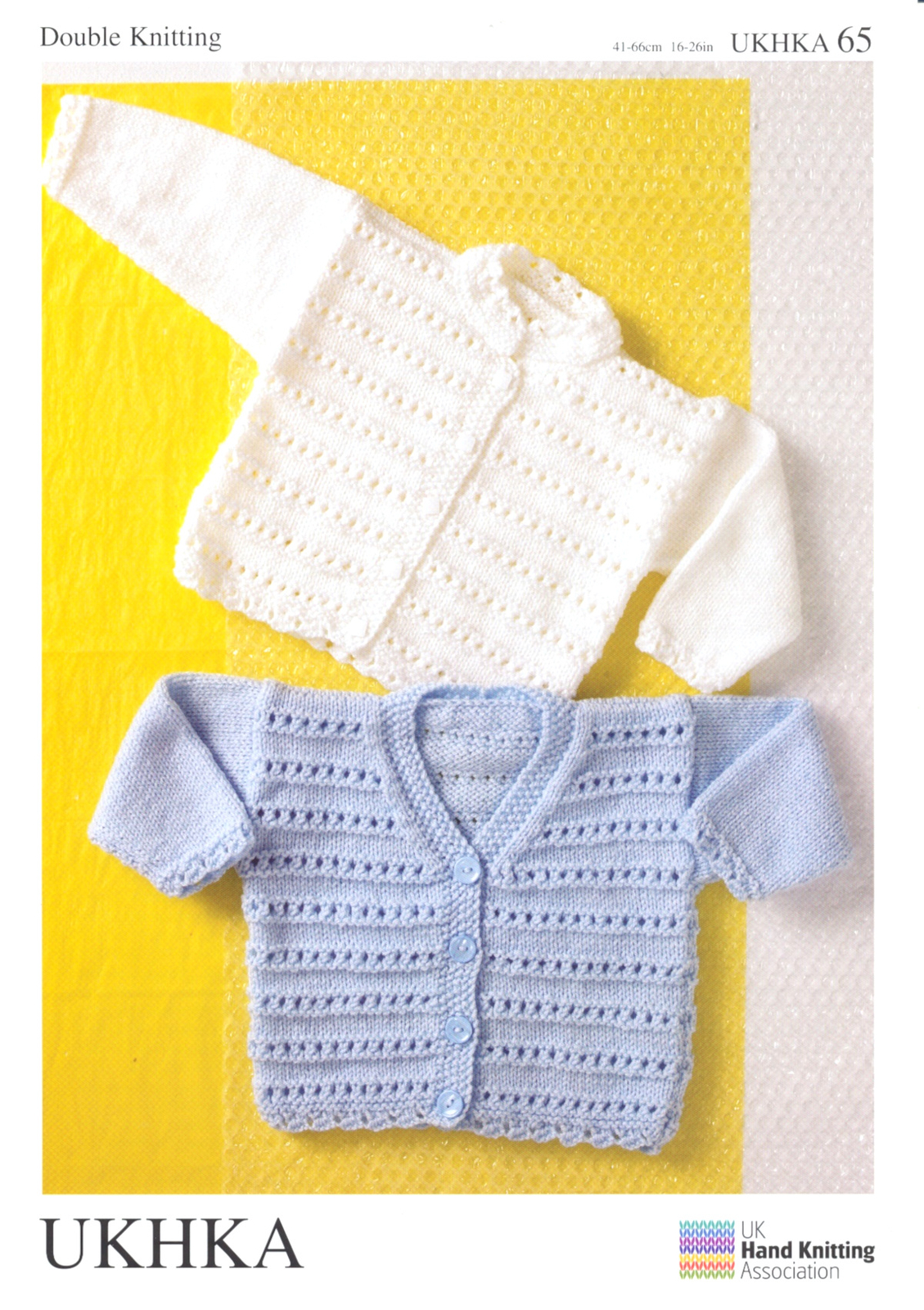 Baby DK Double Knitting Pattern Childrens V Neck Jackets Cardigans UKHKA 65