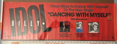 Billy Idol Rebel Yell Promo Poster 1983 12x37  Record Store Dancing With Myself