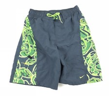 Nike Swim Trunks Men Shorts Lined Side Stripe Swoosh Multicolor Size Large Geo