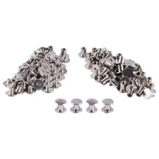 Chicago Screws Solid Belt Tack Screw Post Fastener Leather Repair M5 x 6mm Set