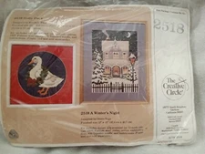Vintage Needlepoint Kit - #2518 The Creative Circle: A Winter's Night  - New
