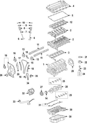 Cojinete principal de cigüeñal para Ford (P/N BK2Z-6333-A)