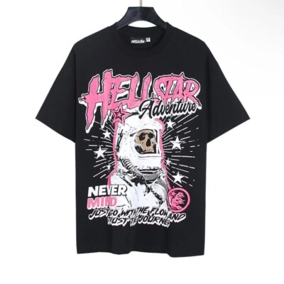Hellstar Adventure Never Mind Just Go Black & Pink T-Shirt Reprint