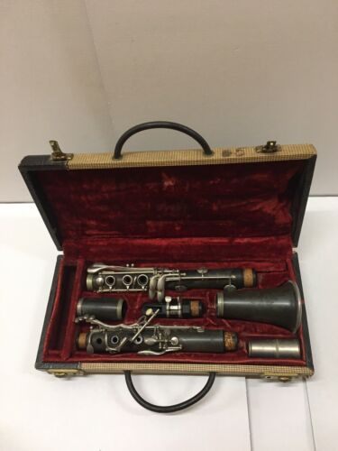 ⭐️VINTAGE- Boosey & Hawkes The Edgware Clarinet w Original Case (As Is-See Pics) - Afbeelding 1 van 8