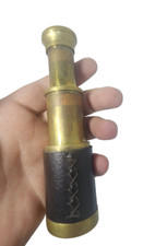 Vintage Brass Monocular Telescope with Leather Finish Exceptional Experience