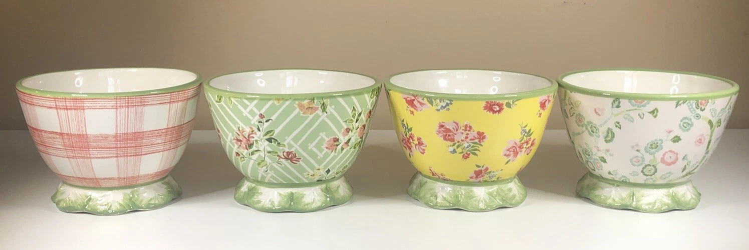 Certified International English Garden Ice Cream Bowls