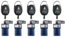 EZ Splitz Fire Cigarillo Cutter & Retractable Lighter Holder - Blue - 5 pcs