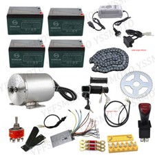 48V 1800W Electric Motor Controller Battery Sprocket Kit Go Kart ATV Buggy Trike