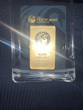 100 Gram Perth Mint Gold Bar .9999 Fine | LBMA Sealed Assay Bullion 3950.14 per troy oz