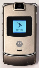 Motorola RAZR V3m - Champagne Pewter  Sprint  Flip Phone - Very Rare Color