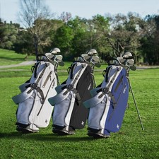 KVV Lightweight Golf Stand Bag with 7 Way Full-Length Dividers, 5 Zippered Pocke