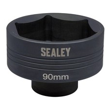 Image of Sealey Impact Socket 90mm 1"Sq Drive Commercial Sockets Specialised DIY Tools