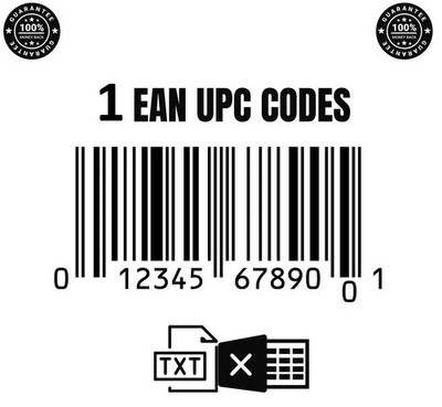 1 EAN UPC Codes for Amazon Certified GS1 Numbers Lifetime