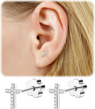 14K Gold Plated Small Stud Earrings for Girls Women Hypoallergenic Surgical Stee