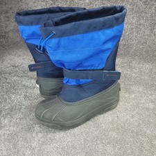 Columbia Youth Winter Boots Snow Size 5 Blue Waterproof Insulated BY1326-484