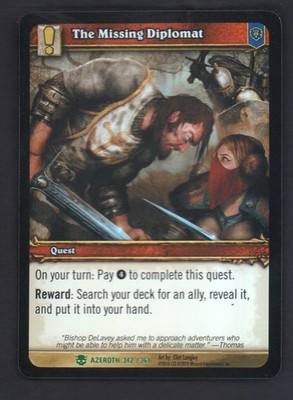 WOW World Of Warcraft TCG Azeroth Foil #342/361 The Missing Diplomat NrMt/Mt