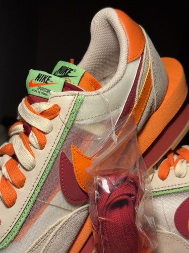 Nike Sacai x Clot LDWaffle Net Orange Blaze DH1347-100 Sneakers - Picture 4 of 13