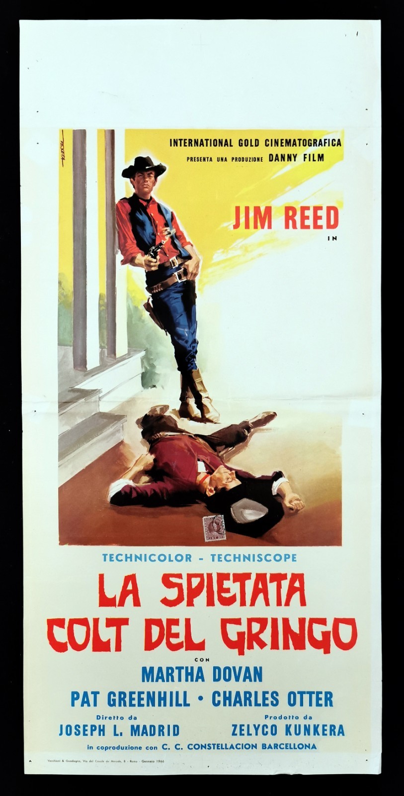 Locandina originale film La spietata colt del gringo (1966) - Regia di Jose' Luis Madrid