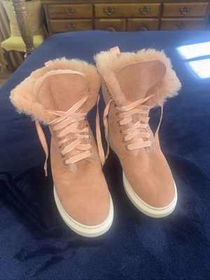 ALEXANDER McQUEEN Soft Leather/Suede Sheep's Wool Lined Hi Sneaker Boots Sz 8