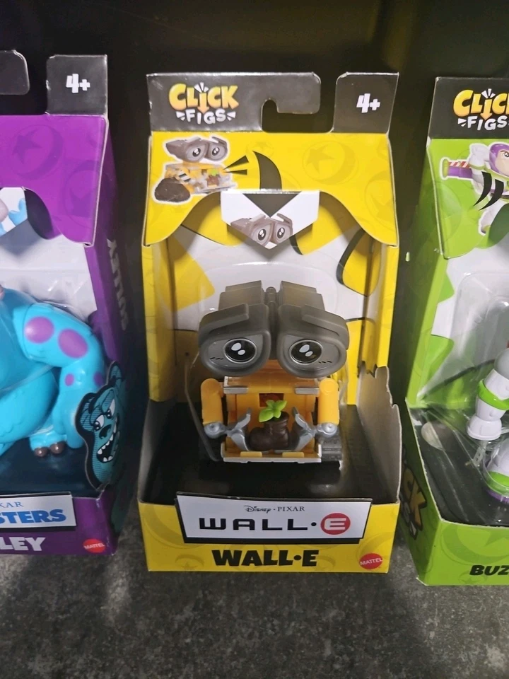 Nuevo en caja Mattel Disney Pixar Click Figs Lote de (3) Figuras - Sully, Wall-E, Buzz  Foto 4 de 4