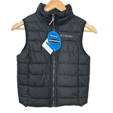 NWT Columbia Child's Powder Lite Puffer Vest Black Size XS 6/7 Kids Boy Girl