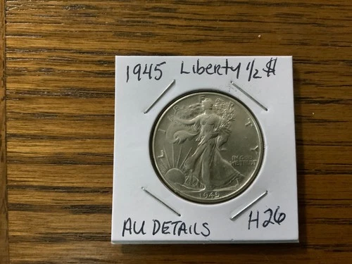 1945 Walking Liberty Half Dollar high grade AU details H26