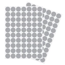 2 Sheet/140Pcs 18mm Dia PVC Self Adhesive Screw Hole Cover Stickers, Gray