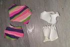 Vintage 1960's Barbie Family Talking Stacey 2pc Swimsuit  & White Faux Read