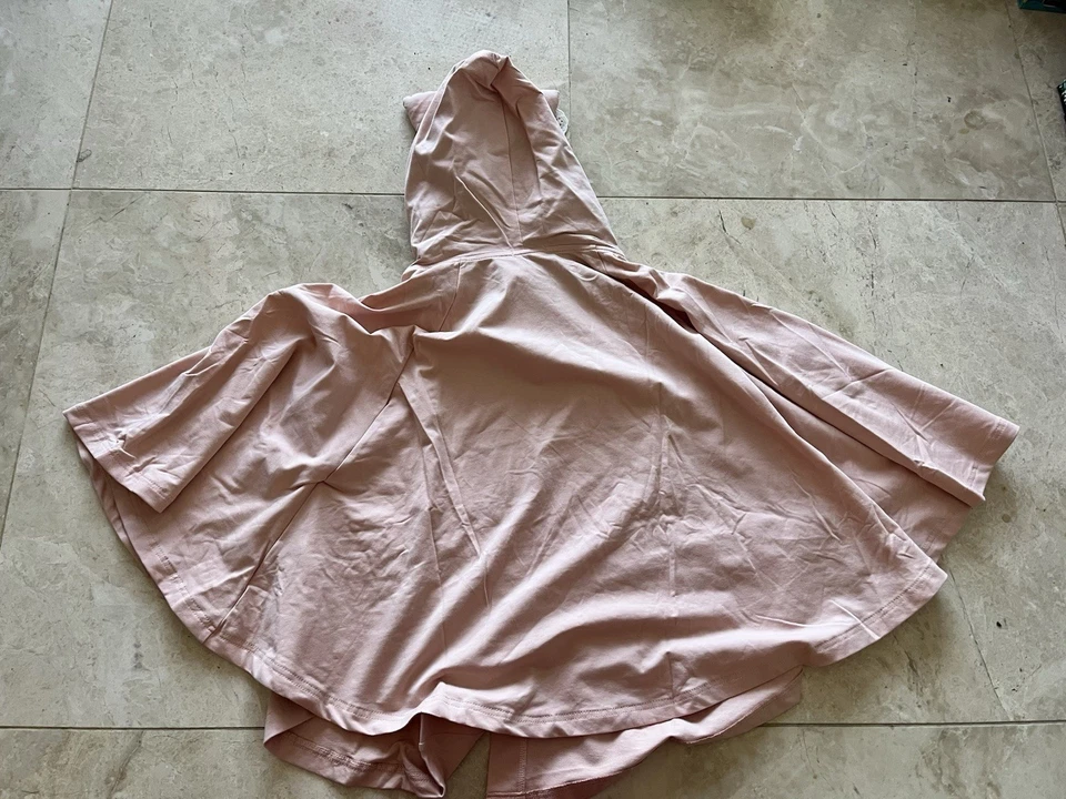 NUEVO CON ETIQUETAS Rosa Grande Capa Sudadera con Capucha Invierno Cálida Difusa Gato Gatito Patas Orejas Linda Cubierta Foto 2 de 4