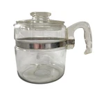 Vintage Pyrex Flameware 6 Cup Glass Coffee Percolator 7756 Pot & Lid Only