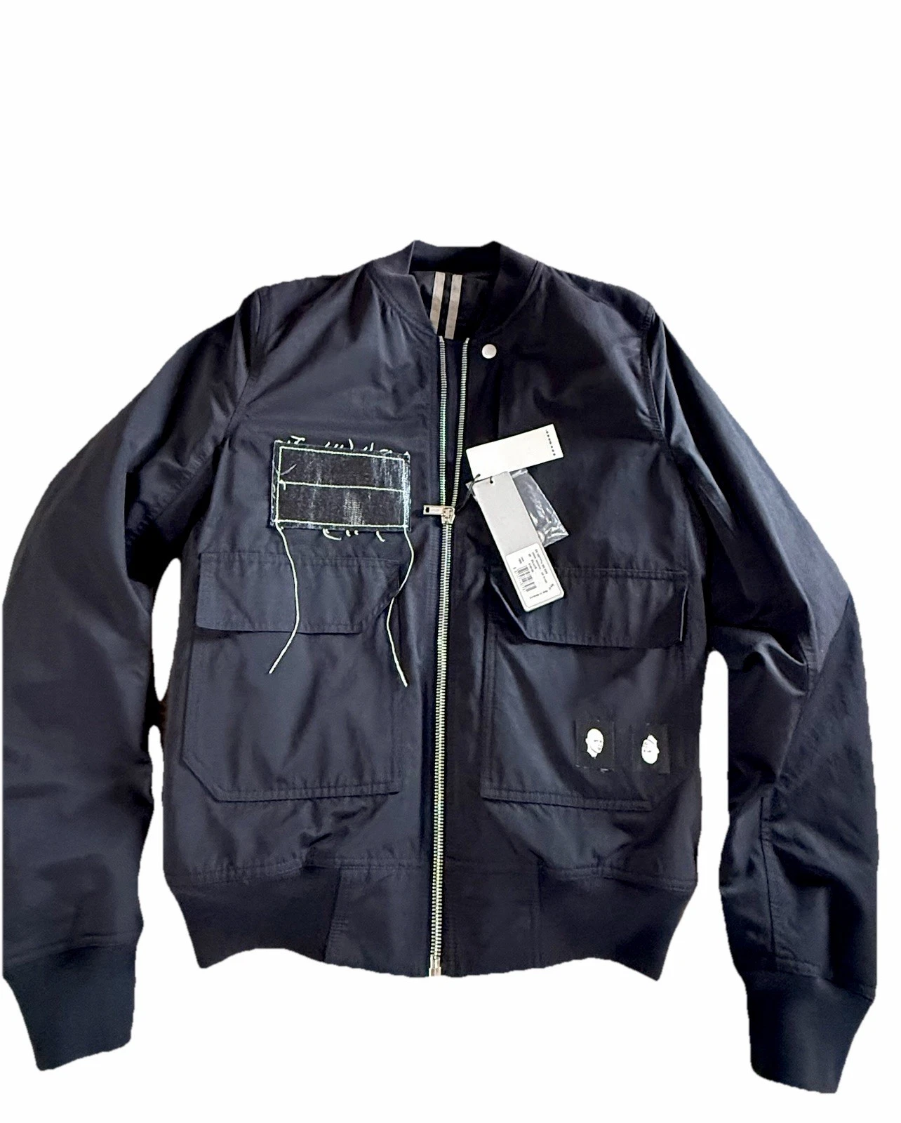 RICK OWENS DRKSHDW GIACCA BOMBER VOLO POLIZIOTTO IMBOTTITO TAGLIA S