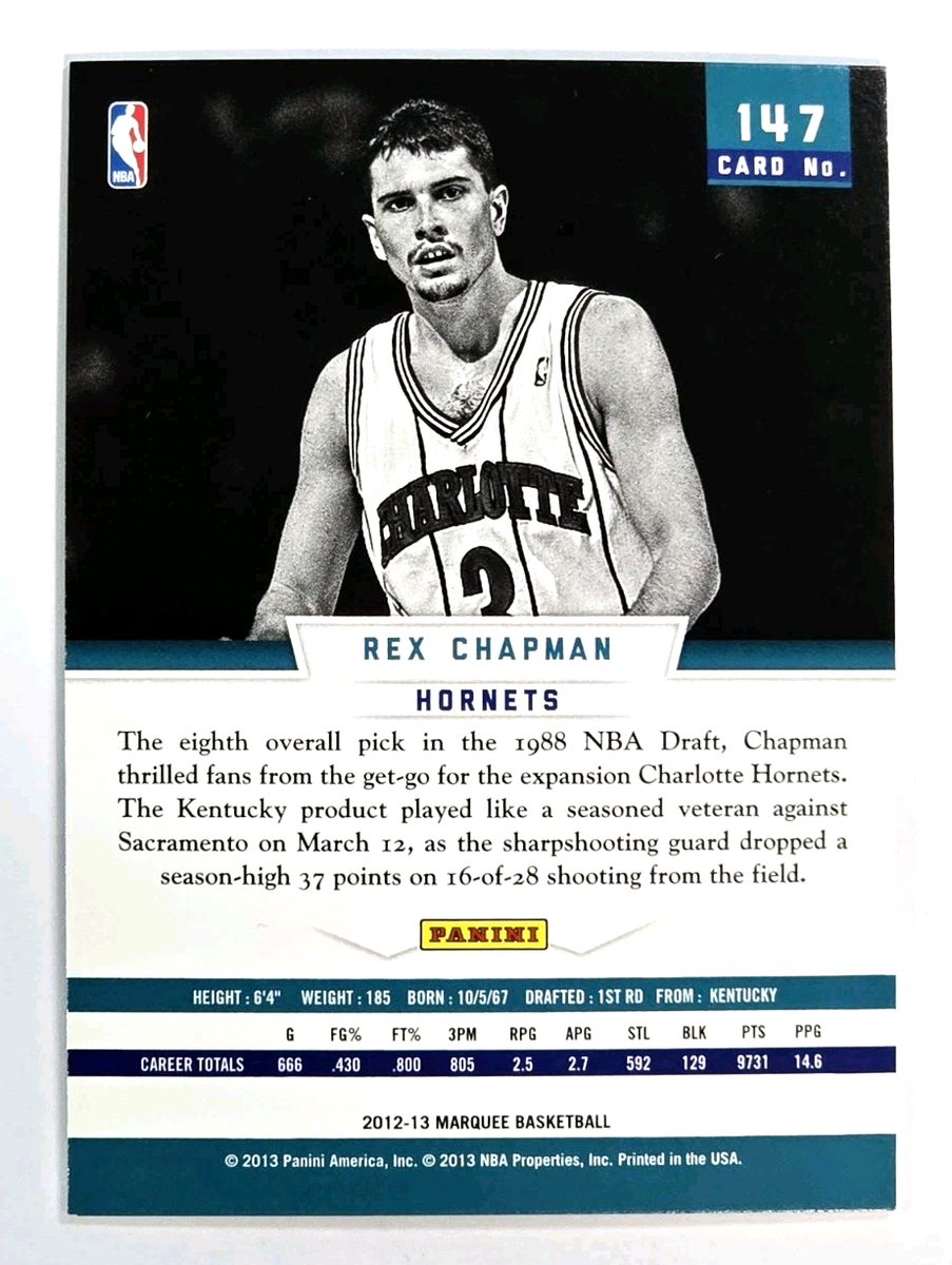 2012-13 Panini Marquee Rex Chapman Legends Charlotte Hornets #147