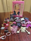 Vintage 2002 Pink Barbie Doll Wardrobe Case Mattel w/ 0978 Doll & Accessories