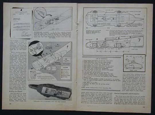 Blue Falcon Land Speed Racer 1948 HowTo Build Plans Malcolm Campbell