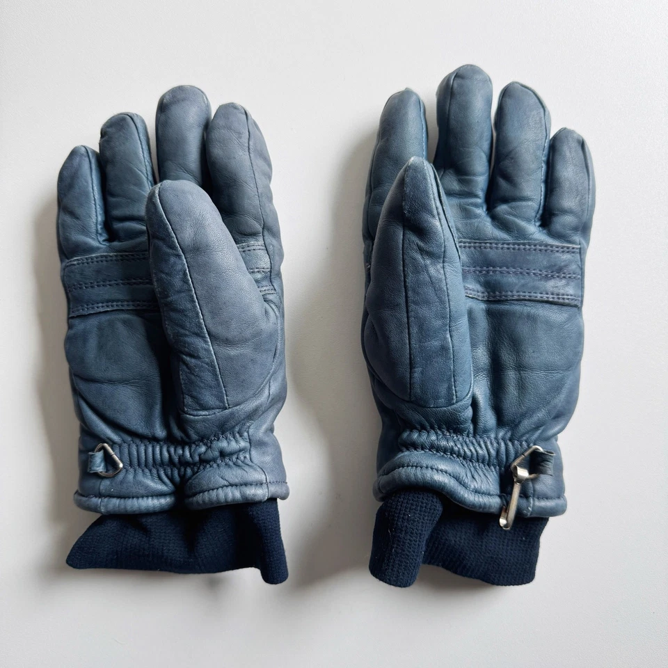 Guantes de esquí de cuero vintage para hombre Kombi años 80 90 colores primarios talla M Foto 2 de 4