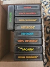 Atari 2600 Game 9 Cartridges Pac-Man Space Invaders Asteroids Combat Un-Tested