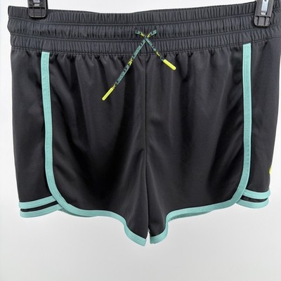 Reebok Les Mills Speedwick Women s Running Training Shorts Black Teal Size M