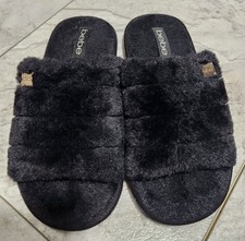 Bebe Size 9 Black Slippers