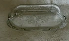 Vintage Anchor Hocking Savannah Butter Dish Glass Embossed  1970-80s
