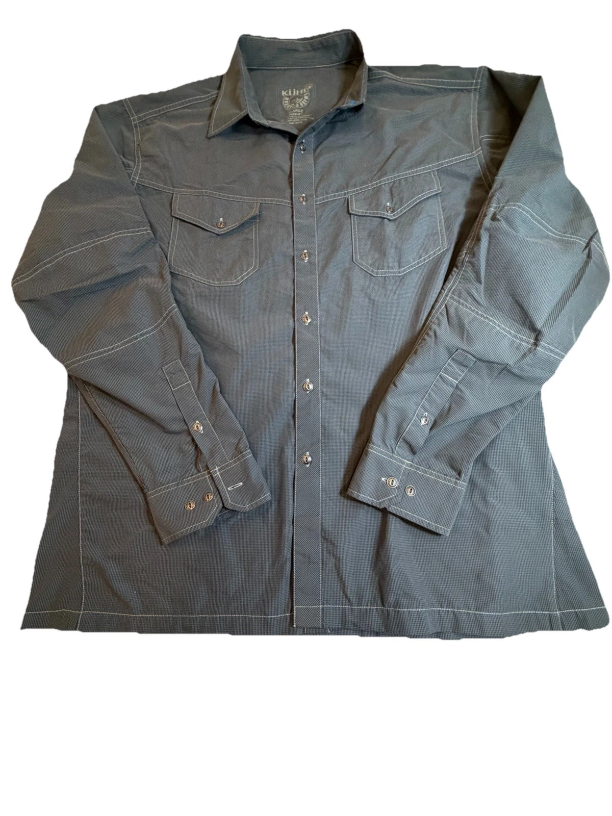 Kuhl Mountain Grown Shirt Mens XL Gray Long Sleeve Outdoor Hiking Button Up
Opens in a new window or