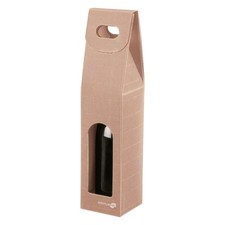 Scatola Confezione Regalo Vendita Avana Per Bottiglia Vino Olio Con Finestra_