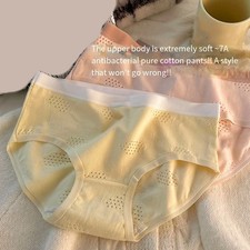 Pure Cotton Casual Briefs for Women Midwaist and Breathable Solid Colors