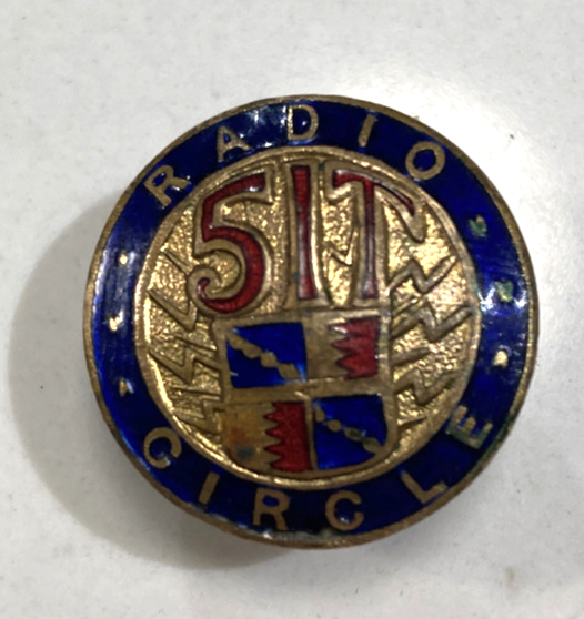 Rare 1920s BBC Radio 5IT Birmingham Radio Circle Members Pin Badge
