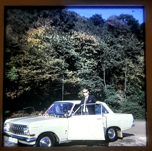 Photo slide original Opel Rekord car motor vehicle 60s 70s 1/17