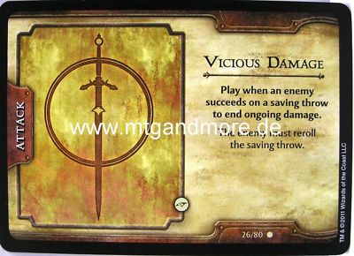 D&D Fortune Cards - 2x Vicious Damage  #026