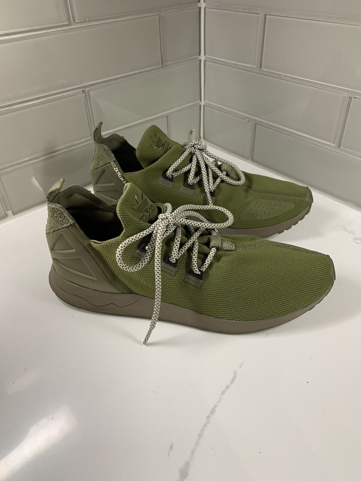 Snoep evenaar patroon RARE Adidas ZX Flux ADV X Mens 11 Shoes Sneakers Casual Trainers Olive  Green | eBay