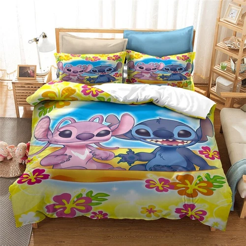 3D gedruckte Lilo und Stitch Bettwäsche Set Down Bettbezug 135X200 200X200 - Bild 14 von 16