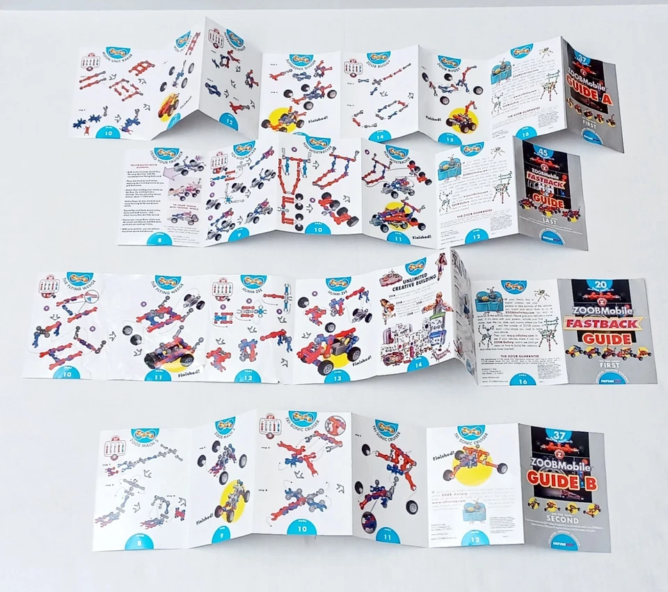 ZoobMobile Fastback H2H Pre-Owned Complete set 45 pieces with 2 pullback motors - Image 4 of 4