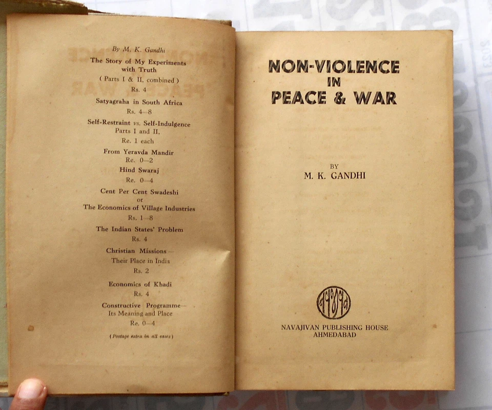 Non-Violence in Peace and War MAHATMA GANDHI 1st Ed 1942 with DJ lowest price - Image 2 of 4